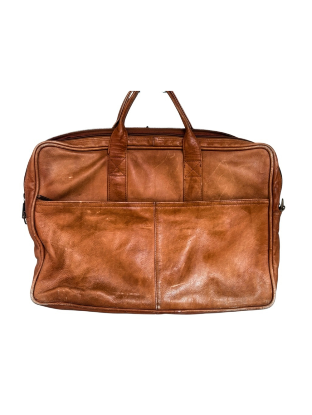 Vintage Cortech Leather Briefcase Brown Distressed Laptop Bag Messenger Colombia